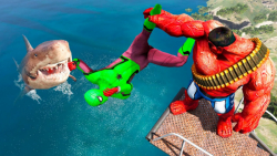 هالک قرمز و مردعنکبوتی در GTA...