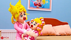 کارتون خمیر بازی مامان السا قه...