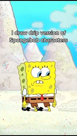 I draw drip version of spongebob characters