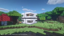 آموزش ساخت خانه دو طبقه بسیار مدرن و زیبا در ماینکرافت