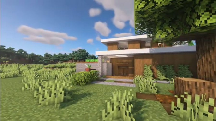 ایده ساخت خانه ماینکرافتی 12«ویلا مدرن»