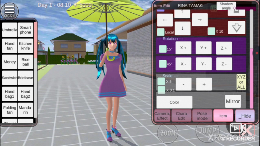 آموزش آوردن چتر در ساکورا اسکول_sakura scool simulator(درخواستی)