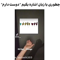  به زبان اشاره بگو دوست دارم