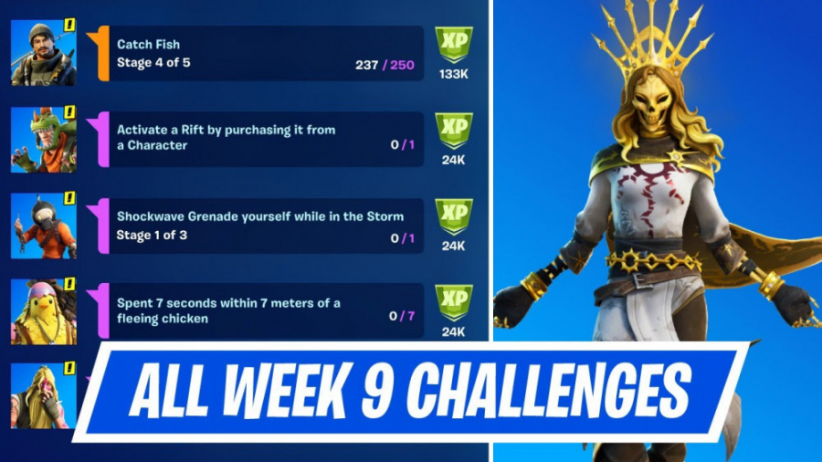 چالش هفته 9 سیزن 6 فورتنایت (13 May) - Fortnite All Week 9 Challenges Guide