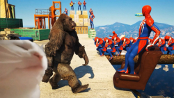 طنز گوریل و مرد عنکبوتی در GTA...