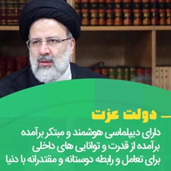 هشت اصل رئیسی در دولت مردمی ایران قوی
