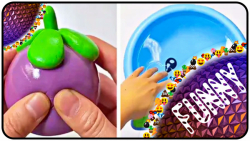 بازی با اسلایم های گوناگون  مخ...