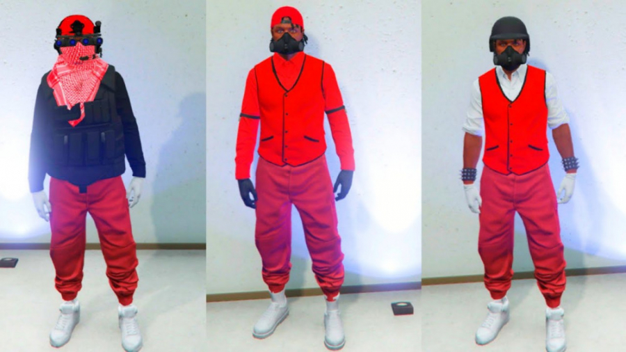 گلیچ لباس Red, Grey, PinkGreen Jogger Helmets ] GTA V Online]