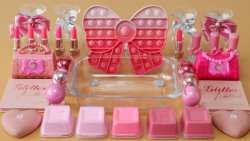 اسلایم اکلیلی و میکاپ تم صورتی