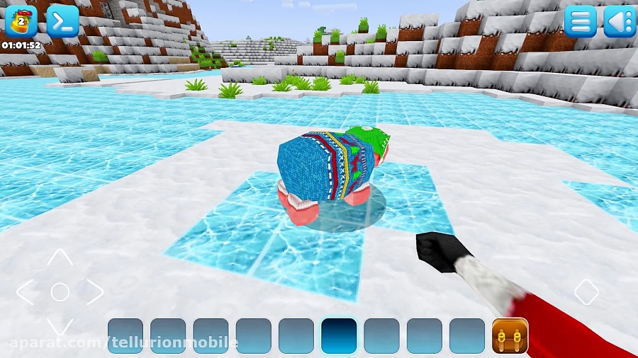 Winter mob: PIG  in Realmcraft Game || #minecraftfree game #blockcraft