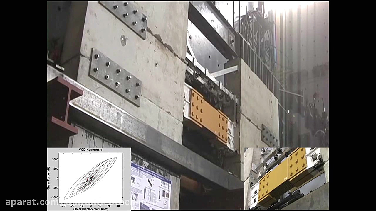 آزمایش میراگر ویسکوالاستیک شرکت kinetica dynamics پان‌سیتوپنی