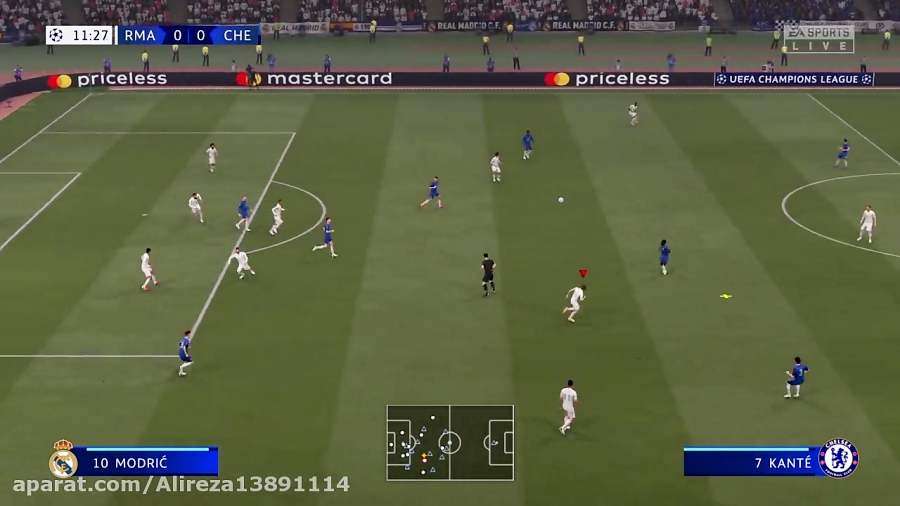 بازی رعال مادرید و چلسی fifa 2021 ps4 پنالتی میشد