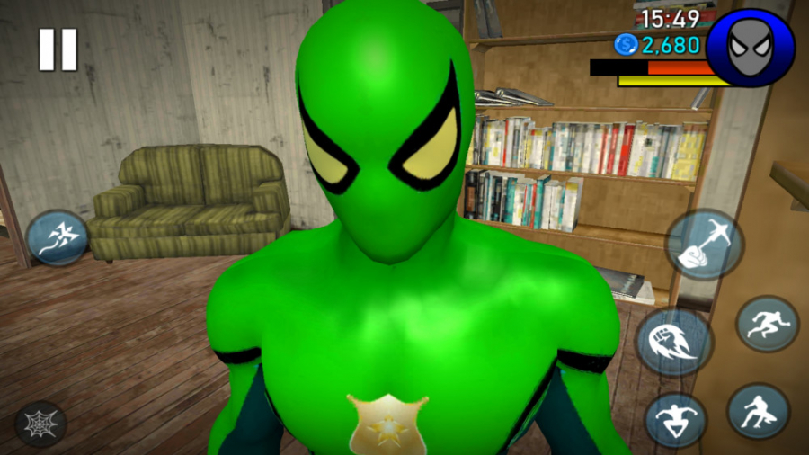 بازی power spider 2 چرخیدن در شهر با لباس سبز