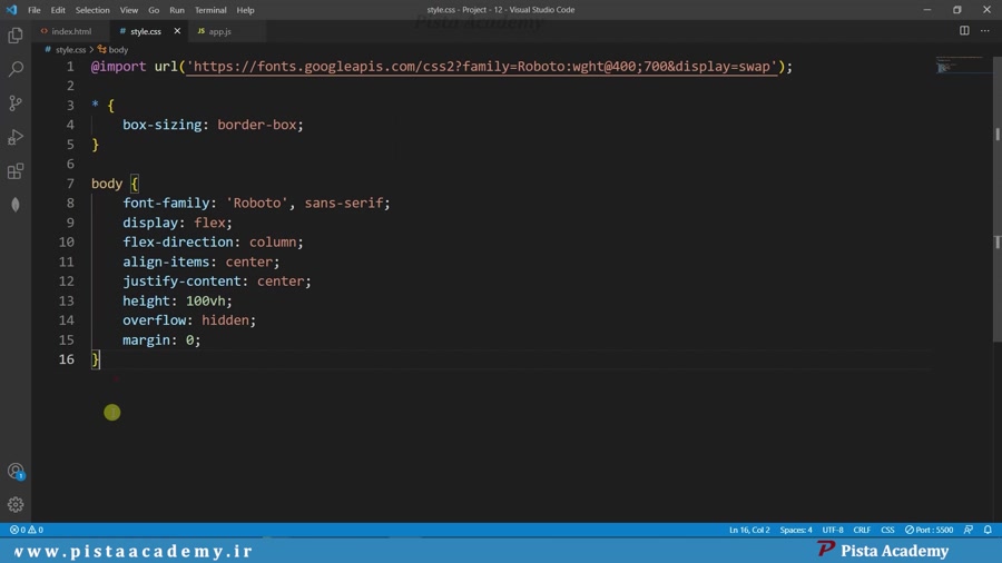 آموزش HTML,CSS,Javascript - پروژه شماره 12 - جلسه دوم