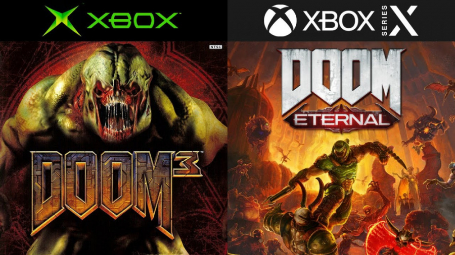 مقایسه بازی DOOM اکس باکس  Xbox OG - Series X