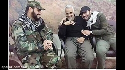 تصویر سردار سلیمانی در کنار دش...