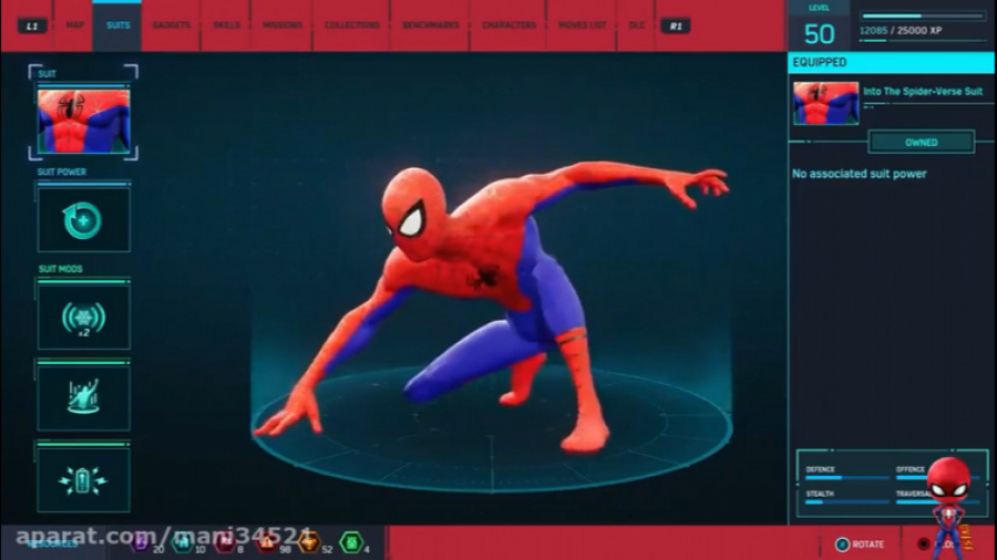 گیم پلی بازی marvel spider man با لباس مرد عنکبوتی درون دنیای عنکبوتی