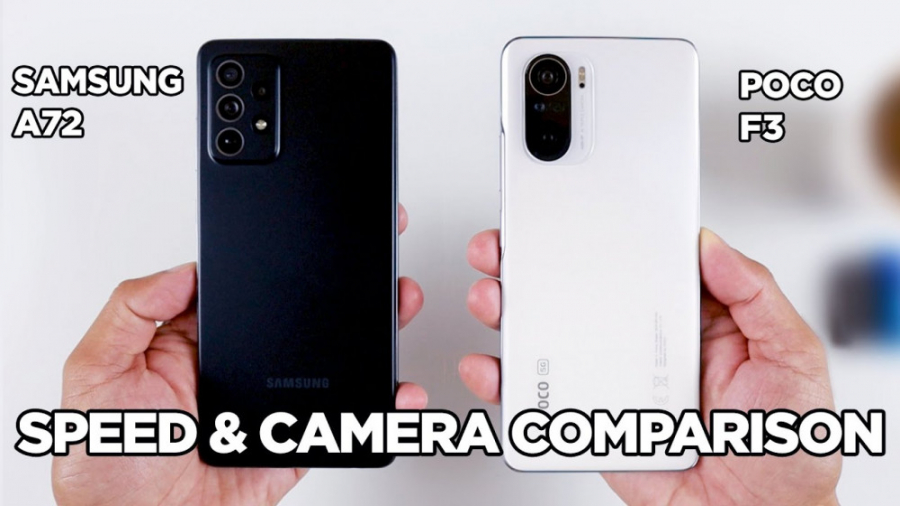 مقایسه سرعت و دوربین Galaxy A72 و Poco F3