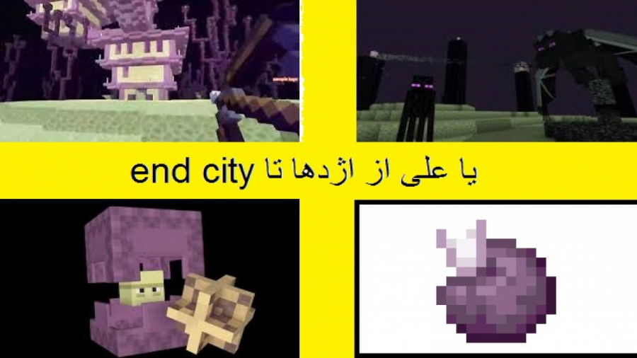 نبرد با اژدها و یافتن ( end city ) | ماینکرفت ماین کرافت ماین کرفت Minecraft