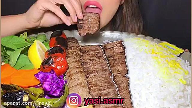 چالش فود آسمر / ویدئو جدید / یاسی آسمر خوردن کباب برگ CUT&Tag
