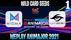 Nigma vs Secret | Game 1 | 2021/6/3 | Wild Card Seeds WePlay AniMajor DPC 2021