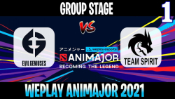 EG vs Spirit | Game 1 | 2021/6/4 | Group Stage | WePlay AniMajor DPC 2021