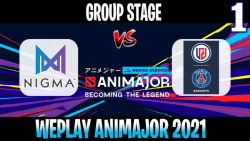 Nigma vs PSG.LGD | Game 1 | 2021/6/4 | Group Stage | WePlay AniMajor DPC 2021