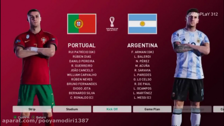 گیم پلی pes 2021 (( پرتقال Vs اژانتین )) فینال جام جهانی !!!!!!!!