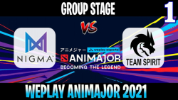 Nigma vs TSpirit | Game 1 | 2021/6/4 | Group Stage | WePlay AniMajor DPC 2021