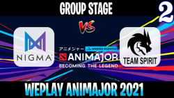 Nigma vs TSpirit | Game 2 | 2021/6/4 | Group Stage | WePlay AniMajor DPC 2021