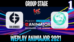 EG vs Beastcoast | Game 1 | 2021/6/5 | Group Stage | WePlay AniMajor DPC 2021