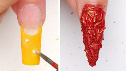 آموزش طراحی ناخن با اکرولیک::...