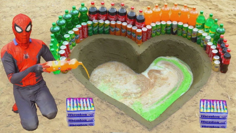 آزمایش قرص نعنا و نوشابه کوکاک...