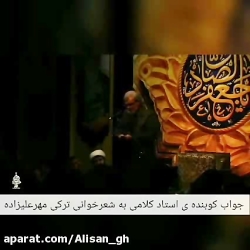 استاد کلامی مهر علیزاده را کوبید....