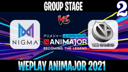 Nigma vs VG | Game 2 | 2021/6/6 | Group Stage | WePlay AniMajor DPC 2021
