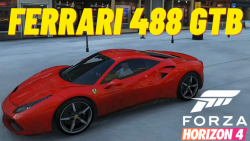 گیم پلی بازی forza horizon 4 با ماشین Ferrari 488 GTB 2015