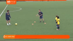 آموزش فوتبال | تکنیک فوتبال | د ماشومانو فوټبال | د بال تېرول او حرکت