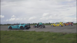 Lamborghini Aventador SV در مقابل pound;1M Rallycross Racers