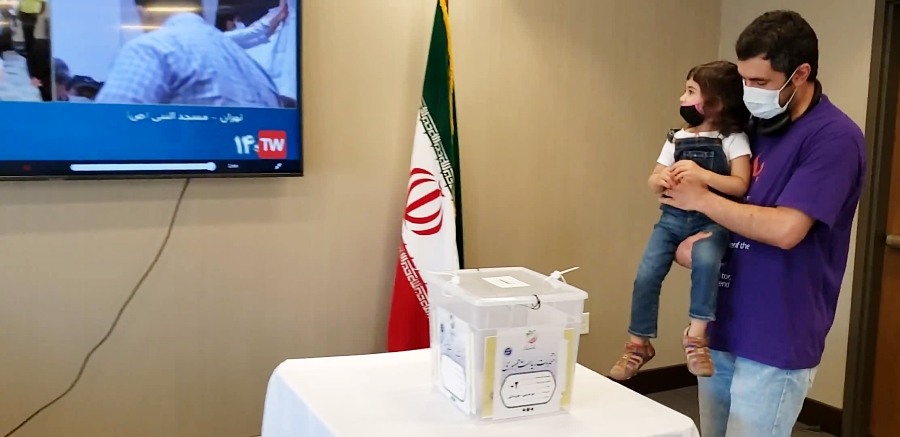 انتخابات سیزدهمین دوره ریاست جمهوری ایران در نیوجرسی آمریکا زمان21ثانیه