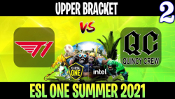 T1 vs Quincy Crew Game 2 - Bo3  Upper Bracket ESL One Summer 2021