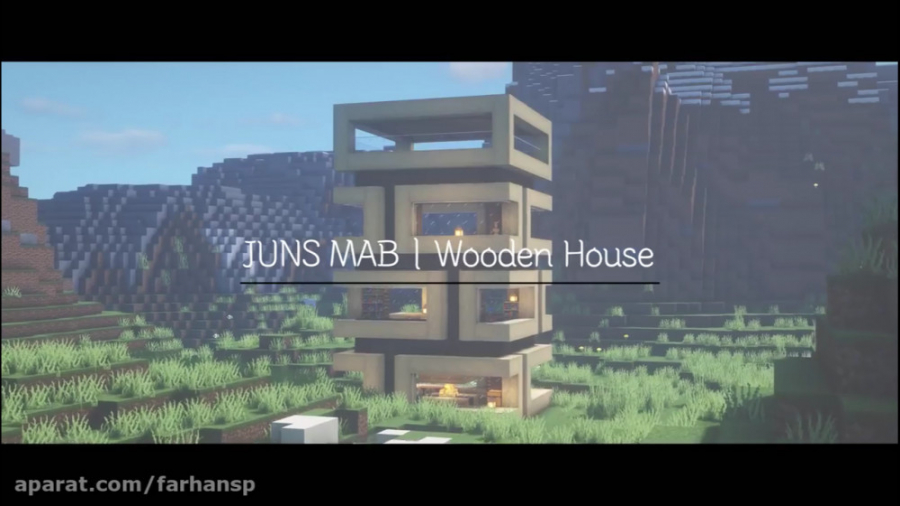 آموزش ساخت خانه چوبی بسیار مدرن و زیبا در ماینکرافت