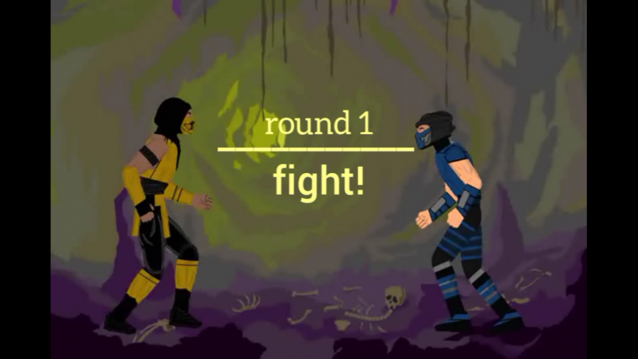 مبارزه اسکورپیون  و ساب زیرو(ساخت خودم) انیمیشن مورتال کمبت scorpion vs subzero
