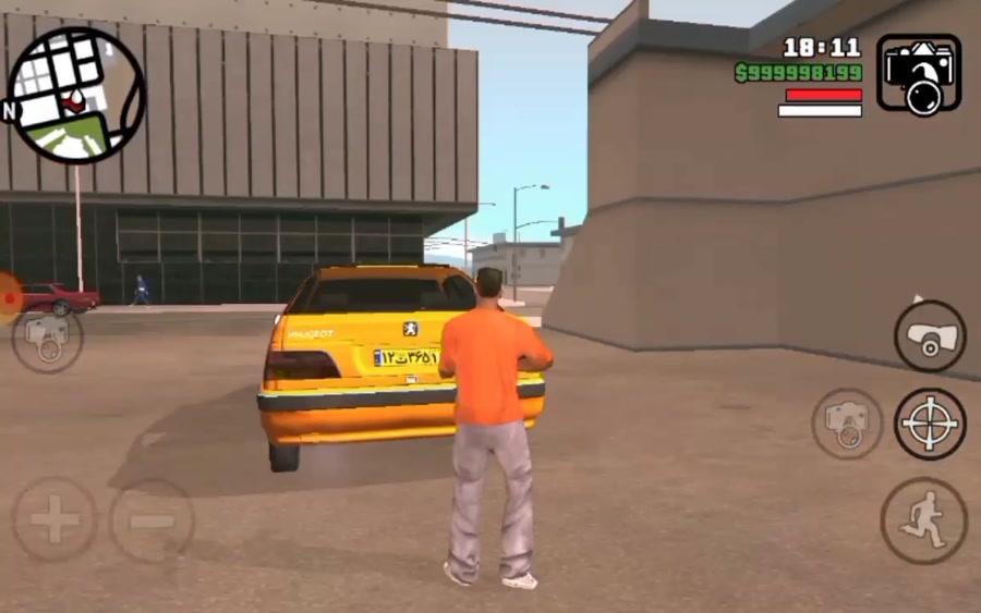 مود پژو پارس ELX تاکسی در بازی جی تی ای 5 اندروید