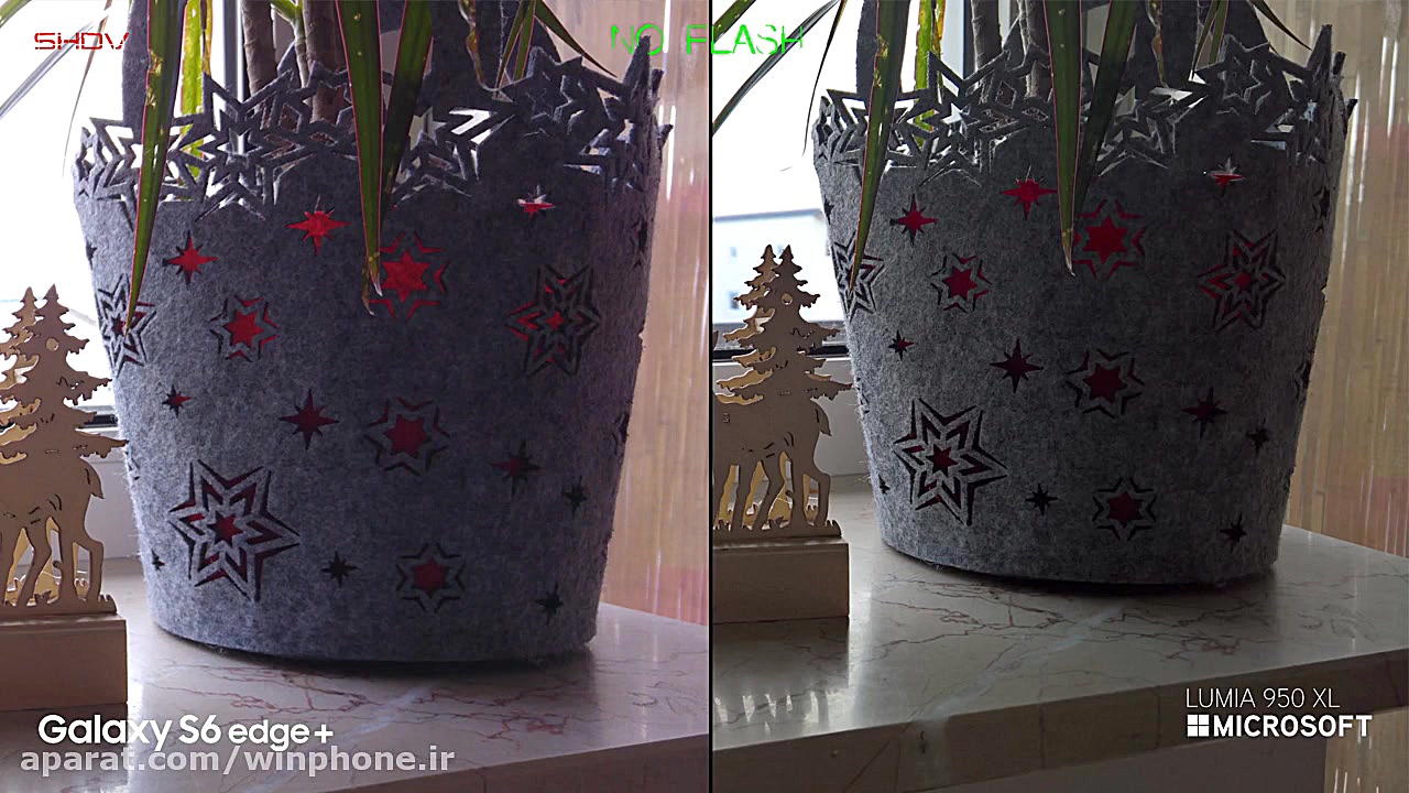 مقایسه دوربین لومیا ۹۵۰ اکس ال و سامسونگ گلکسی اس ۶ اج زمان343ثانیه