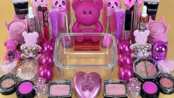 اسلایم خرس صورتی مخلوط میکاپ و...