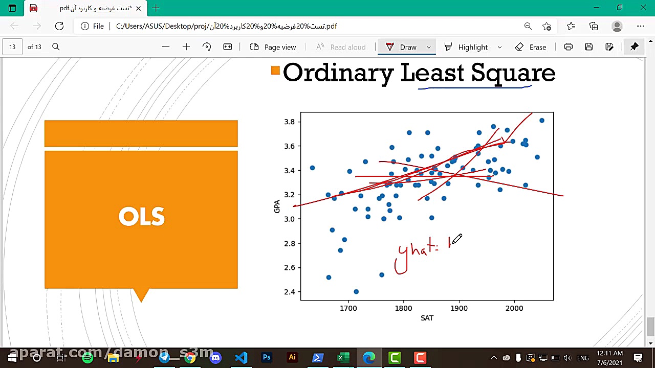 کد پایتون رگرسیون خطی - linear regression python دکتر محمد حسین رضوانی