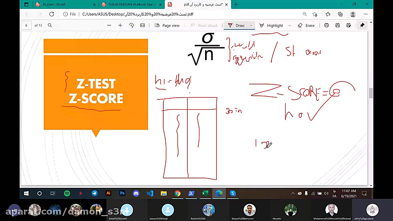 تست فرضیه - hypothesis testing دکتر محمد حسین رضوانی