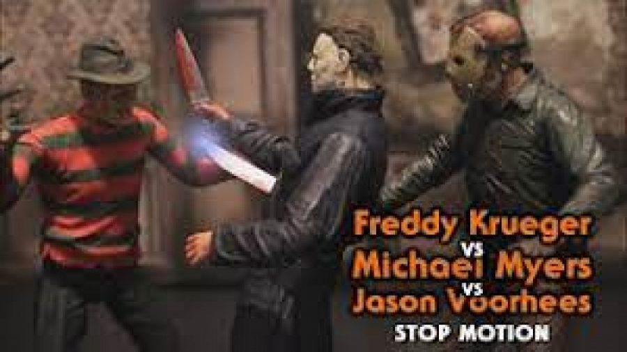 Freddy Krueger vs Michael Myers vs Jason Voorhees stop motion
