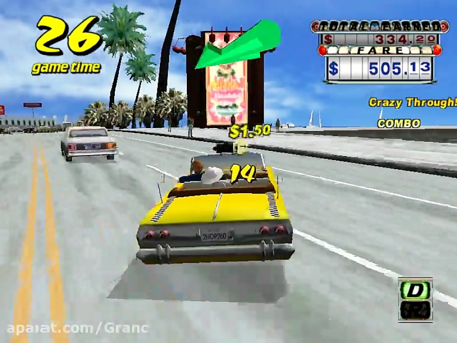 گیم پلی باحال خفن بازیcrazy taxi