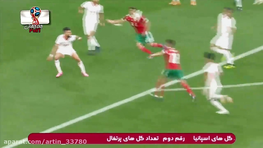 خلاصه بازی فوتبال ایران و مراکش  در جام جهانی 2018 روسیه زمان581ثانیه